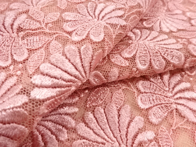  レース花模様ショール